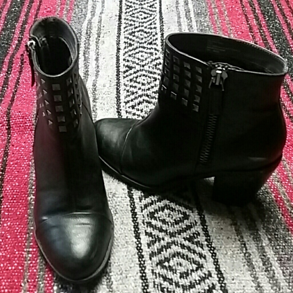 Rialto Studded black ankle booties